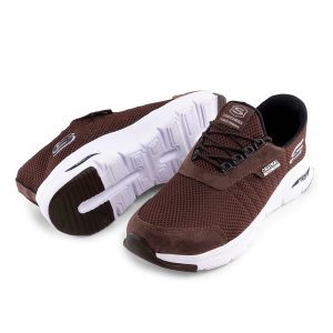 کفش ورزشی Skechers مردانه قهوه ای بندی مدل 44229
