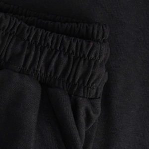 ست تیشرت و شلوارک مردانه مشکی Jordan ساده یقه گرد مدل 44861