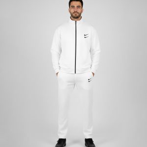 ست مردانه سویشرت و شلوار Nike سفید ساده مدل 49227