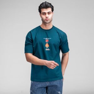 تیشرت یقه گرد مردانه ماکان طرح دار مدل 49542