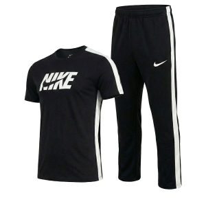 ست مردانه تیشرت و شلوار Nike مشکی طرح دار مدل 49354