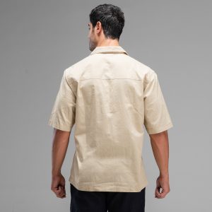 پیراهن اسپرت لینن مردانه آستین کوتاه ساده مدل 48481