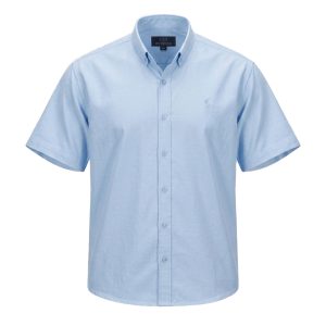پیراهن نخی مردانه آستین کوتاه ساده Polo مدل 49737