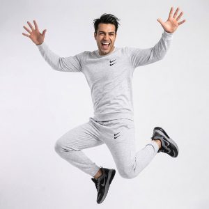 ست مردانه بلوز و شلوار Nike ساده مدل 48616