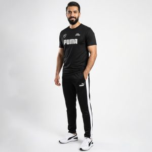 ست مردانه تیشرت و شلوار Puma مشکی طرح دار مدل 49371