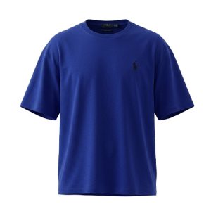 تیشرت Polo یقه گرد مردانه باکسی نخ پنبه ساده مدل 49995