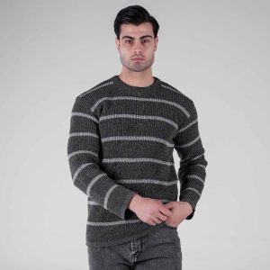 بافت مردانه یقه گرد فری سایز رینگی زاپ دار مدل 49119